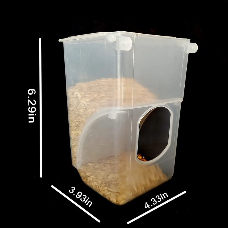 Automatic Pigeon Quail Bird Feeder Parrot No Mess Feeder Cage Accessories Supplies for Parakeet Canary Cockatiel Finch Animals & Pet Supplies > Pet Supplies > Bird Supplies > Bird Cage Accessories > Bird Cage Food & Water Dishes BUAKAW-X   