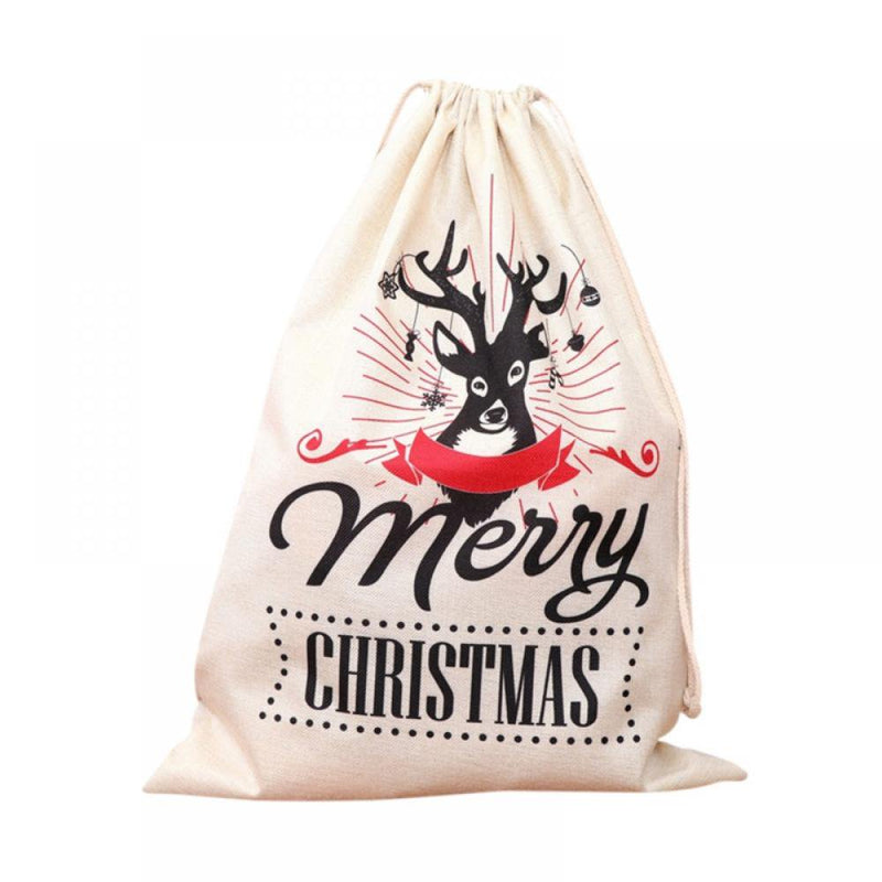 Christmas Gift Bags, Santa Burlap Sack with Drawstring 26" X 19" for Large Xmas Package Storage, Event Party Supplies, Christmas Party Favors Arts & Entertainment > Party & Celebration > Party Supplies Stibadium   