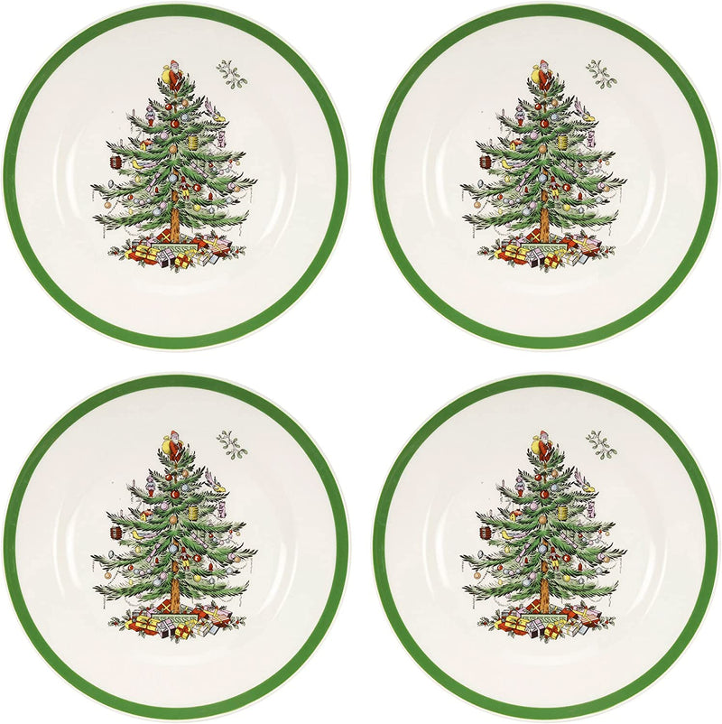 Spode Christmas Tree 12-Piece Dinnerware Set, Service for 4 Home & Garden > Kitchen & Dining > Tableware > Dinnerware Spode Christmas Tree Salad Plates  