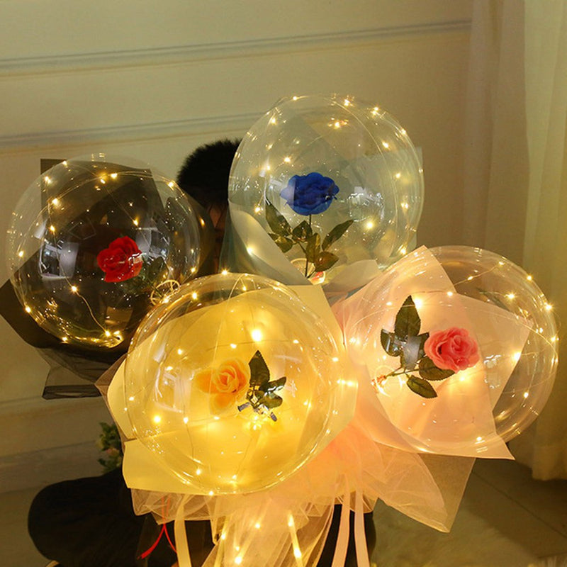 FZM Decorative Wall Decor Accent Home Decor DIY Best Gifts for Valentine'S Day LED Luminous Rose Bouquet Home & Garden > Decor > Seasonal & Holiday Decorations FZM Furniture   