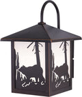 VAXCEL Trail Bronze Rustic Horse Cowboy Square Outdoor Flush Mount Ceiling Light Home & Garden > Lighting > Lighting Fixtures > Chandeliers Vaxcel Bear 8" W Wall Lantern 