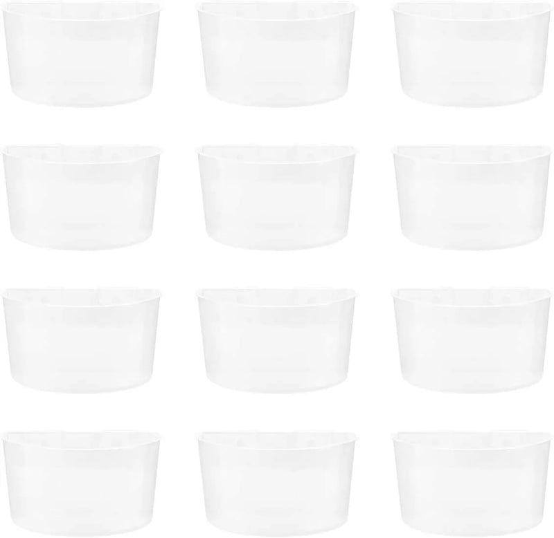 Balacoo 12Pcs Bird Water Hanging Cups Bird Food Water Bowls Clear Plastic for Bird Parrot Cage Feed Cup Food Container Supplies Animals & Pet Supplies > Pet Supplies > Bird Supplies > Bird Cage Accessories > Bird Cage Food & Water Dishes balacoo   