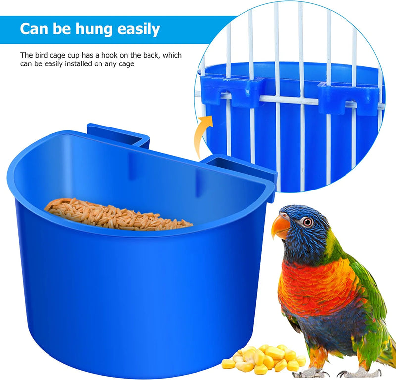 Zerodeko 10Pcs Bird Cage Feeder Cups, Plastic Hanging Water Dispenser for Bird Cages, Feeding and Watering Supplies Pet Cage Feeding Accessories for Pigeon, Parakeet, Quail, Parrot, Rabbit, Chicken Animals & Pet Supplies > Pet Supplies > Bird Supplies > Bird Cage Accessories > Bird Cage Food & Water Dishes Zerodeko   
