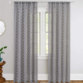 Driftaway Olivia Gray Voile Chiffon Sheer Window Curtains Embroidered with Pom Pom 2 Panels Rod Pocket 52 Inch by 96 Inch Light Gray Home & Garden > Decor > Window Treatments > Curtains & Drapes DriftAway Light Gray 52"x96" 