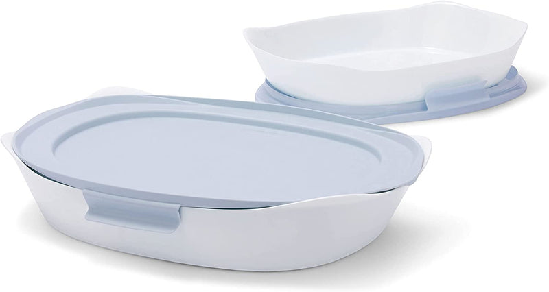 Rubbermaid Glass Baking Dishes for Oven, Casserole Dish Bakeware, Duralite 12-Piece Set, White (With Lids) Home & Garden > Kitchen & Dining > Cookware & Bakeware Rubbermaid 2 Pack  