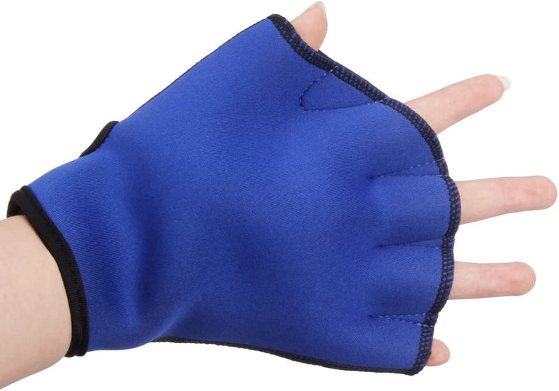 Swimming Gloves | Neoprene Webbed Swim Glove | Water Resistance Gloves for Swimming Training, Aquatic Fitness, Surfing, Water Aerobics, Snorkeling, Water Exercise Sporting Goods > Outdoor Recreation > Boating & Water Sports > Swimming > Swim Gloves BXT Blue Medium 