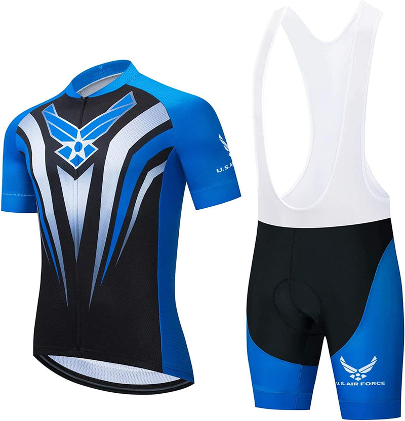 BIKE BEER Army Cycling Jersey Navy Cycling Jersey Set Men'S Cycling Kit Sporting Goods > Outdoor Recreation > Cycling > Cycling Apparel & Accessories BIKE BEER Sets XX-Large 