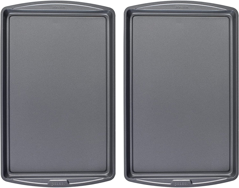 Goodcook Dishwasher Safe Nonstick Steel XL Cookie Sheet, 15'' X 21'', Gray, Set of 2 (42050) Home & Garden > Kitchen & Dining > Cookware & Bakeware GoodCook 2-Pack, 11" x 17" Cookie Sheets  