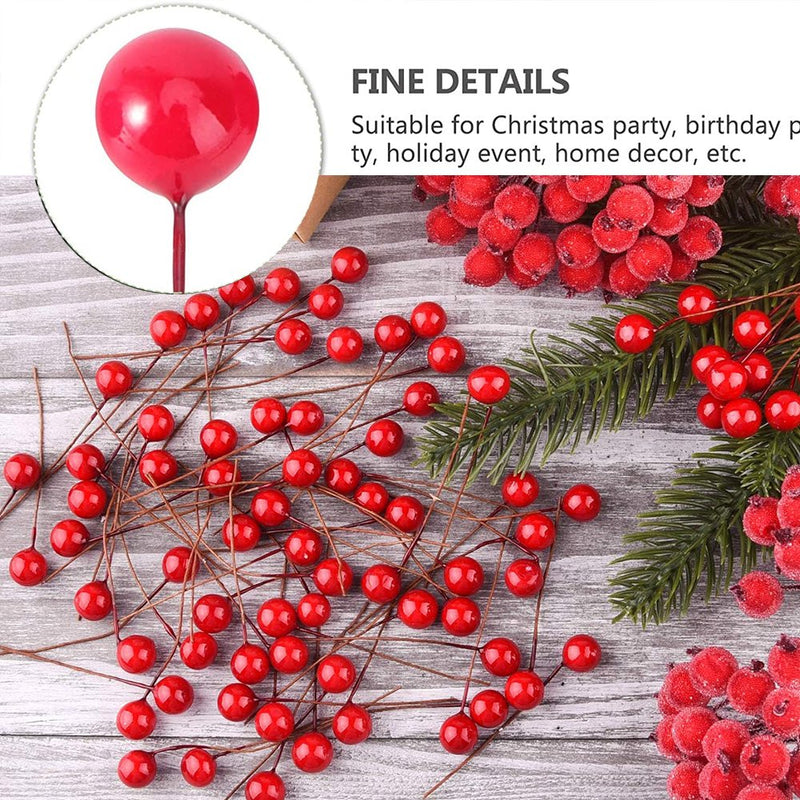 Morease 150 Pcs Red Holly Berry Christmas Diy Home Garden Decorations Christmas Supplies Home & Garden > Decor > Seasonal & Holiday Decorations& Garden > Decor > Seasonal & Holiday Decorations Morease   
