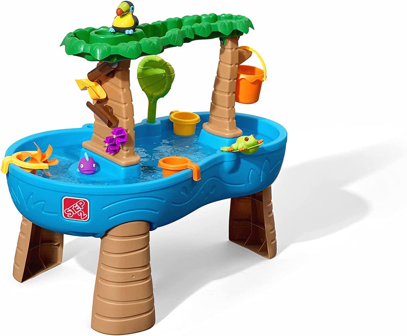 Step2 Tropical Rainforest Water Table | Colorful Kids Water Play Table with 13-Pc Accessory Set, Blue & Green Sporting Goods > Outdoor Recreation > Winter Sports & Activities Step2 Water Table  
