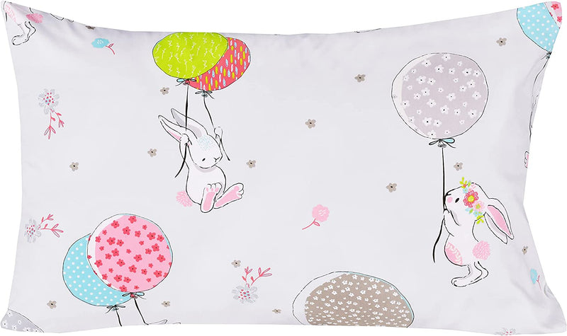 J-Pinno Twin Sheet Set for Kids Girls Children,100% Cotton, Flat Sheet + Fitted Sheet + Pillowcase Bedding Decoration Gift Set (Rabbit, Twin) Home & Garden > Linens & Bedding > Bedding J pinno   