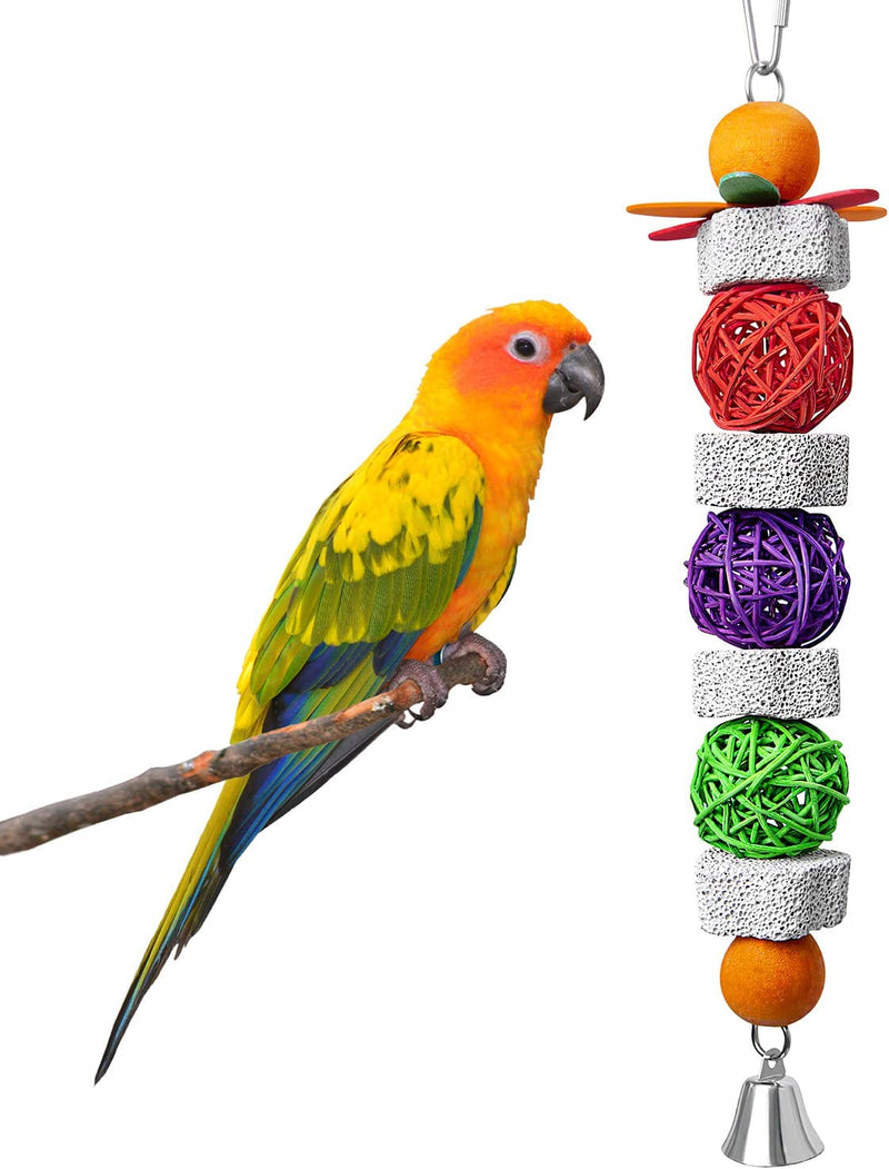 GATMAHE Chewing Toys for Large Bird African Greys Parrots Doves Macaws Cockatoo, Finches Wooden Block Toys for Climbing, Chewing, Unraveling and Preening Animals & Pet Supplies > Pet Supplies > Bird Supplies > Bird Toys GATMAHE XS(14.37"x6.06")  