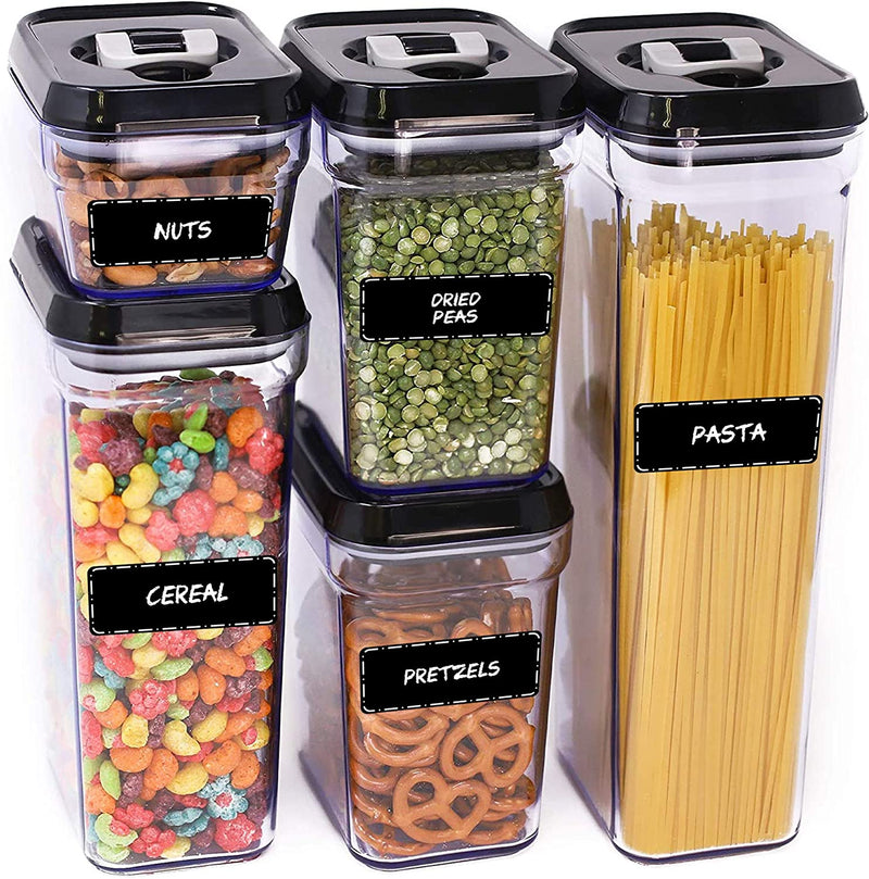 Lovable Labels Pre-Printed Chalkboard Pantry Labels - 288 Dishwasher Safe Pantry Container Labels Help Keep Your Pantry Storage Bins Containers Jars Bottles Canisters Organized (Dash & Dot Design) Home & Garden > Decor > Decorative Jars Lovable Labels   