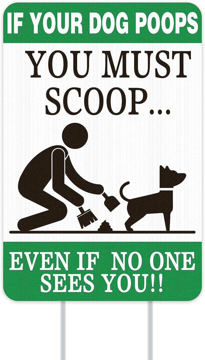 Whatsign No Dog Poop Signs Dog Poop Pick up Sign No Poop Dog Signs for Yard Pick up after Your Dog Sign No Dog Poop Yard Sign Clean up after Your Dog No Pooping Dog Signs for Yard Garden Lawn Outdoor  WhatSign   