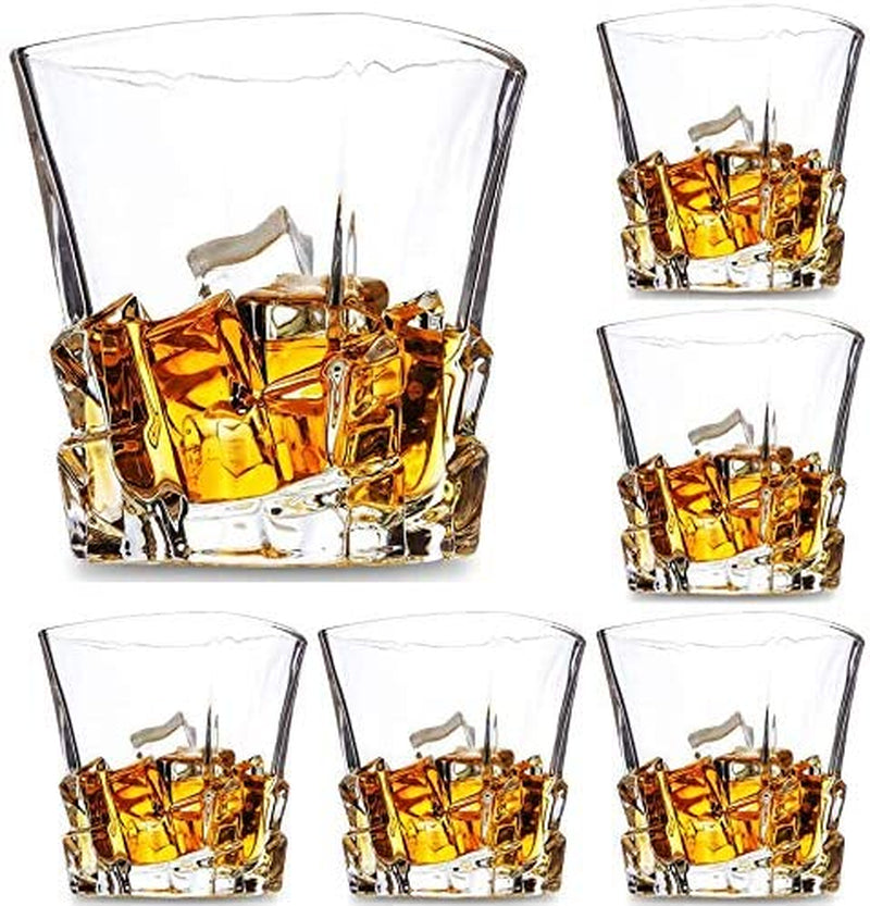 Premium Crystal Whiskey Glasses Set of 6, Large Lead-Free Crystal Glass, Tasting Cups Scotch Glasses, Old Fashioned Glass, Tumblers for Drinking Irish Whisky, Bourbon, Tequila (Leaves, 10.5 Oz) Home & Garden > Kitchen & Dining > Tableware > Drinkware First to act tactical 6 Ice Cube, 9.6 oz 