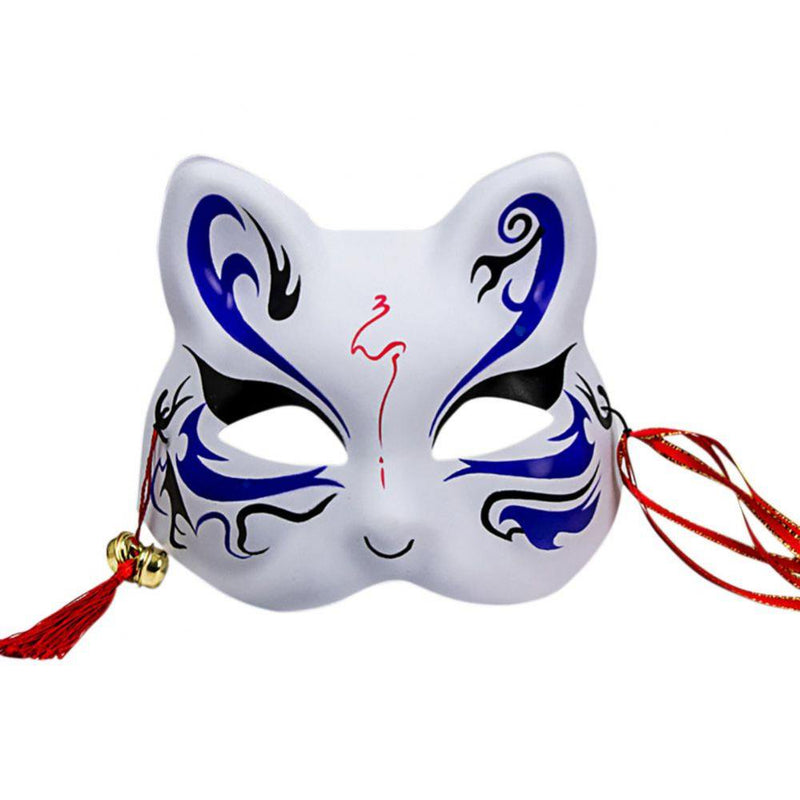 Fox Mask Half Face Mask for Halloween Costume, Animal Cosplay Kabuki Cat Masks Masquerade Party Apparel & Accessories > Costumes & Accessories > Masks EFINNY E  