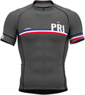 Puerto Rico Code Short Sleeve Cycling PRO Jersey for Men Sporting Goods > Outdoor Recreation > Cycling > Cycling Apparel & Accessories Scudo Sports Wear Gray XX-Large 