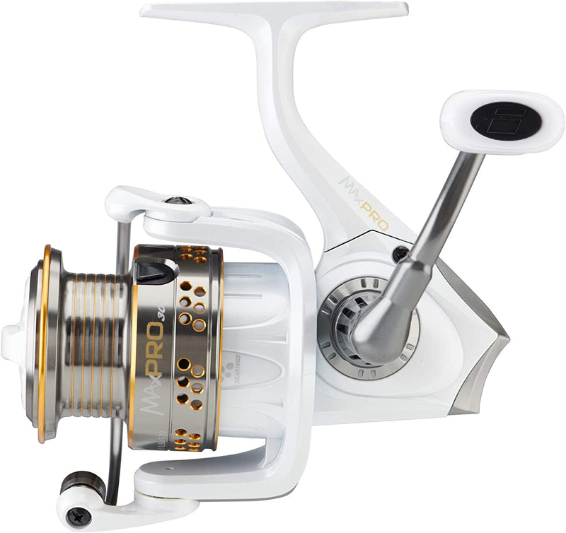 Abu Garcia Max Pro Spinning Reel, Size 60, Right/Left Handle Position, Graphite Body, Corrosion-Resistant, Machined Aluminum Spool, Front Drag System Sporting Goods > Outdoor Recreation > Fishing > Fishing Reels Pure Fishing   