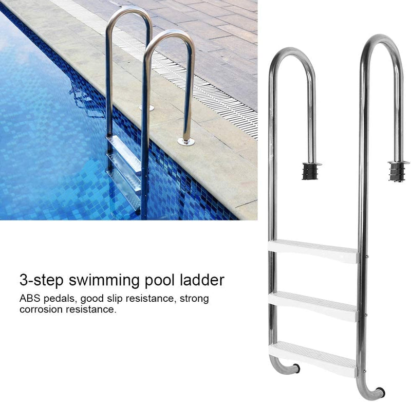 3‑Step Ladder, Swimming Equipment 3 Step Stool Pool Ladder, Safety for above Ground Sporting Goods > Outdoor Recreation > Boating & Water Sports > Swimming Ruining   