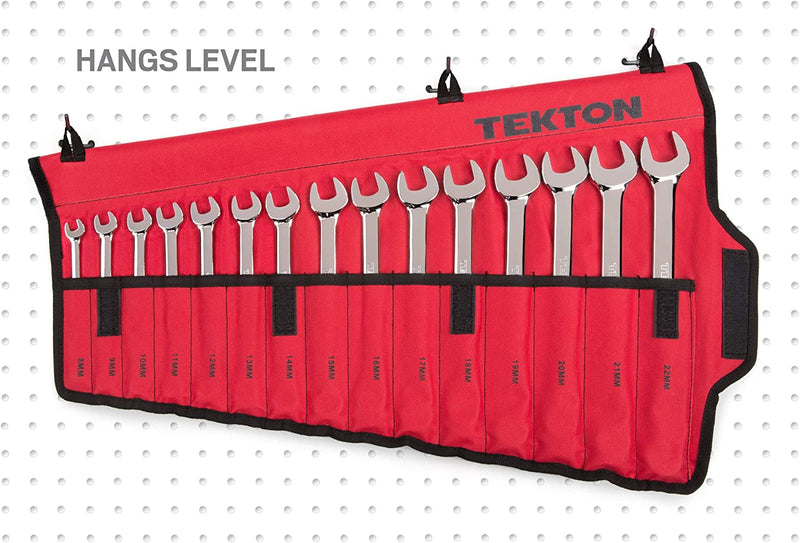 TEKTON Combination Wrench Set, 15-Piece (8-22 Mm) - Pouch | WRN03393 Sporting Goods > Outdoor Recreation > Fishing > Fishing Rods TEKTON   