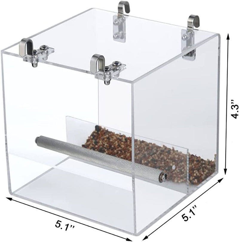 Bird Feeder Seed Catcher Tray Hanging Cup Food Dish for Cage for Small Birds Lovebirds Cockatiels Canaries Sun Conures, Second Generation Bird Feeder Animals & Pet Supplies > Pet Supplies > Bird Supplies > Bird Cage Accessories > Bird Cage Food & Water Dishes EnoYoo   