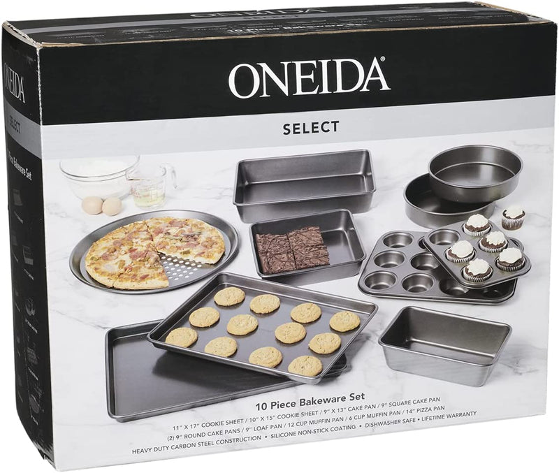 Oneida Select 10 Piece Nonstick Metal Bakeware Set, High-Performance & Dishwasher Safe