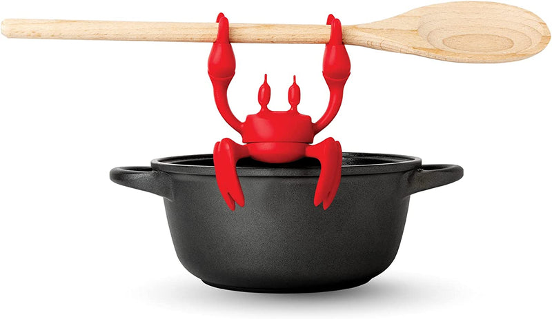 OTOTO Red the Crab Silicone Utensil Rest - Kitchen Gifts, Silicone Spoon Rest for Stove Top - Heat-Resistant Kitchen and Grill Utensil Holder - Non-Slip Spoon Holder Stove Organizer, Steam Releaser Home & Garden > Kitchen & Dining > Kitchen Tools & Utensils OTOTO Red The Crab  