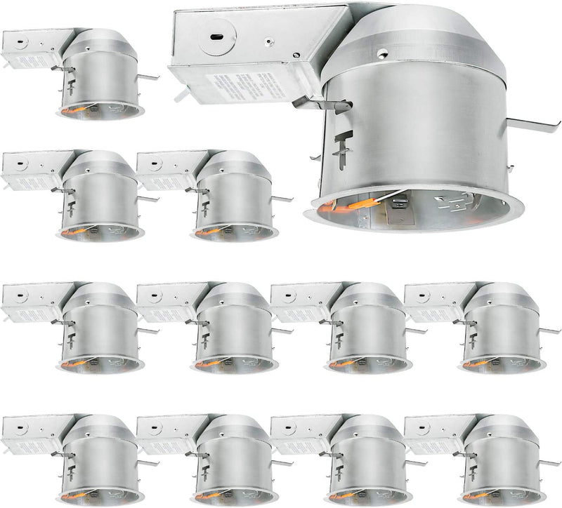 12 Pack 4 Inch Recessed Lighting Housing Remodel, Shallow Type Airtight IC Can Housing with TP24 Connector for LED Recessed Downlight Retrofit Kit, Recessed Light, ETL Listed Home & Garden > Lighting > Flood & Spot Lights hykolity 4 Inch 12 Pack  