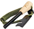 Texas Bushcraft Fire Starter - 3/8" Thick Ferro Rod with Striker and Paracord Wrist Lanyard – Waterproof Flint Fire Steel Survival Lighter for Your Camping, Hiking and Backpacking Gear Sporting Goods > Outdoor Recreation > Fishing > Fishing Rods Texas Bushcraft LLC Army Green  