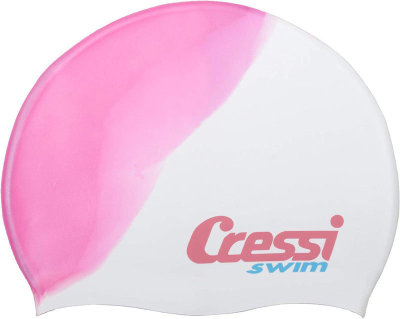 Cressi Silicone Patterned Junior Swimming Cap - Comfortable, Stylish, and Easy to Wear Sporting Goods > Outdoor Recreation > Boating & Water Sports > Swimming > Swim Caps Cressi Pink/White Uni 