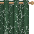 Deconovo Thermal Blackout Curtains for Bedroom and Living Room, 84 Inches Long, Light Blocking Drapes, 2 Panels with Tree Branches Design - 52W X 84L Inch, Beige, Set of 2 Panels Home & Garden > Decor > Window Treatments > Curtains & Drapes Deconovo Moss Green 52W x 63L Inch 