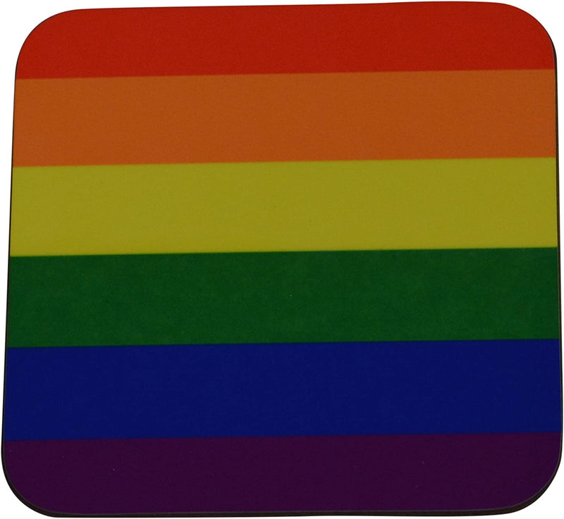 LGBT Rainbow Flag Drink Coaster Set Gift Home Kitchen Bar Barware Gay Pride Home & Garden > Kitchen & Dining > Barware Rogue River Tactical   