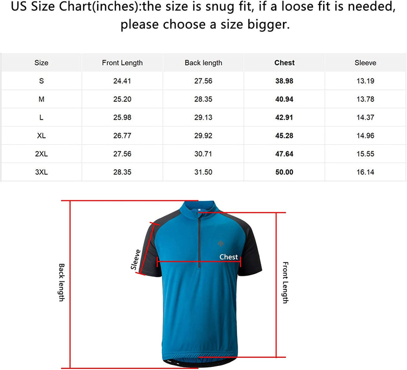 KORAMAN Men'S Reflective Short Sleeve Cycling Jersey with Zipper Pocket Quick-Dry Breathable Biking Shirt Sporting Goods > Outdoor Recreation > Cycling > Cycling Apparel & Accessories KORAMAN   