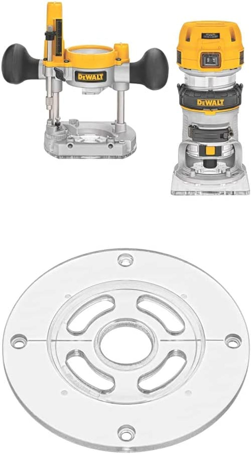 DEWALT Router Fixed/Plunge Base Kit, Variable Speed, 1.25-HP Max Torque (DWP611PK) Sporting Goods > Outdoor Recreation > Fishing > Fishing Rods DEWALT w/ Round Sub Base  