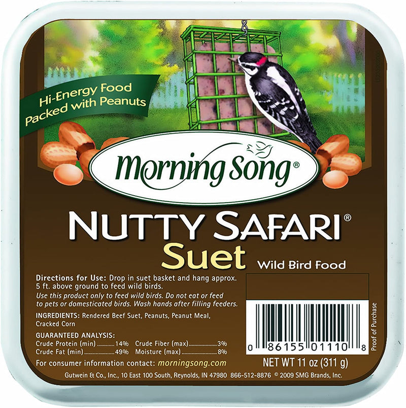 Morning Song 11454 Sunflower Suet Wild Bird Food, 9-Ounce Animals & Pet Supplies > Pet Supplies > Bird Supplies > Bird Food Morning Song Nutty Safari  