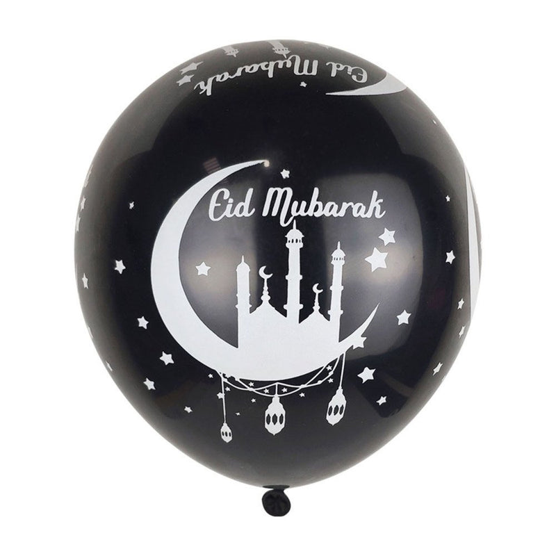 Eid Mubarak Balloons Ramadan Festival Decoration Dinner Party Decoration Event & Party Supplies for Home Party Balloons Gold Arts & Entertainment > Party & Celebration > Party Supplies Fly Sunton Black  