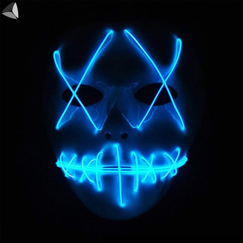 Sixtyshades Halloween LED Scary Mask Light up the Purge Masks for Party Festival Costume (Blue) Apparel & Accessories > Costumes & Accessories > Masks Sixtyshades of Grey   