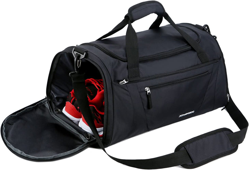 Mouteenoo Gym Bag 40L Sports Travel Duffel Bag for Men and Women with Shoes Compartment
