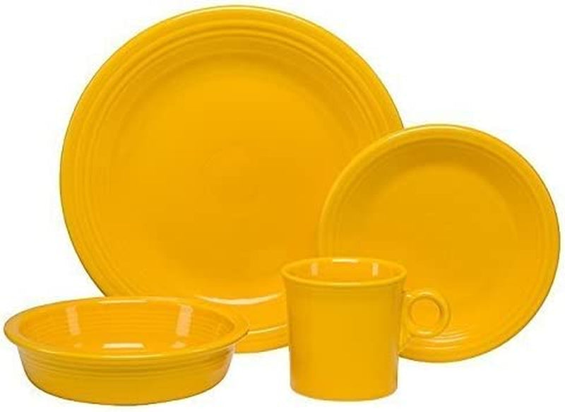 Homer Laughlin 4 Piece Place Dinnerware Set, Daffodil Home & Garden > Kitchen & Dining > Tableware > Dinnerware Homer Laughlin   
