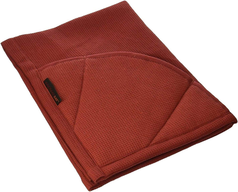 Rachael Ray Kitchen Towel, Oven Glove Moppine - 2-In-1 Ultra Absorbent Kitchen Towels with Heat Resistant Padded Pockets like Pot Holders and Oven Mitts to Handle Hot Cookware - Smoke Blue, 1 Pack Home & Garden > Kitchen & Dining > Kitchen Tools & Utensils Rachael Ray Brick Red 1 Pack 