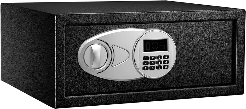 Steel Home Security Safe with Programmable Keypad - Secure Documents, Jewelry, Valuables - 1.52 Cubic Feet, 13.8 X 13 X 16.5 Inches, Black Home & Garden > Household Supplies > Storage & Organization KOL DEALS Keypad Lock 0.7 Cubic Feet 