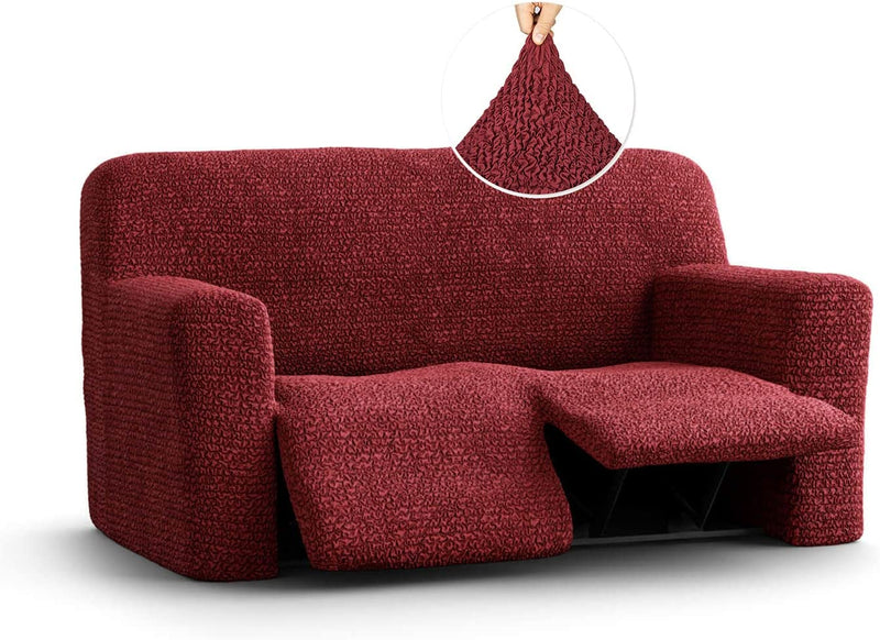 Recliner Sofa Cover - Reclining Couch Slipcover - Soft Polyester Fabric Slipcover - 1-Piece Form Fit Stretch Furniture Protector - Microfibra Collection - Silver Grey (Couch Cover) Home & Garden > Decor > Chair & Sofa Cushions PAULATO BY GA.I.CO. Burgundy Reclining Loveseat 