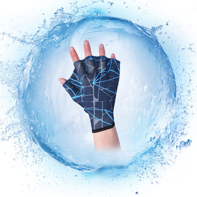 DEEYOTA Aquatic Gloves Webbed Swim Gloves Swimming Training Gloves Webbed Flippers Paddle Web Frog Swim Gloves with Adjustable Strap for Adults Kids Sporting Goods > Outdoor Recreation > Boating & Water Sports > Swimming > Swim Gloves DEEYOTA   