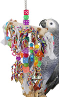 1746 Leather Chain Waterfall Bonka Bird Toys Chew Pull Shred Colorful Parrot Quaker Cockatoo Budgie Animals & Pet Supplies > Pet Supplies > Bird Supplies > Bird Toys Bonka Bird Toys Rope Single 