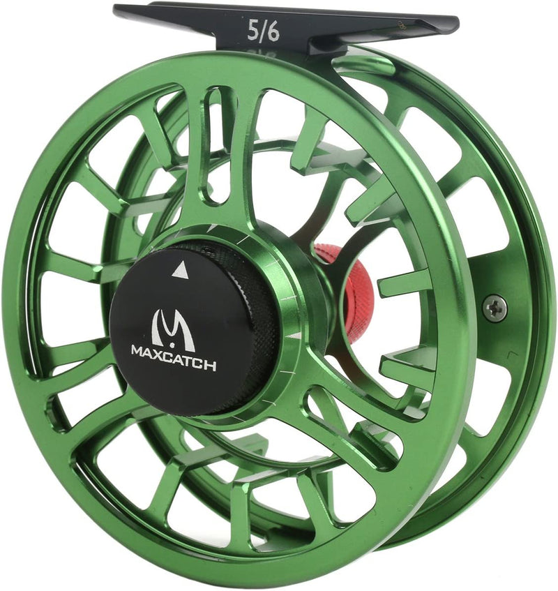 M MAXIMUMCATCH Maxcatch Toro Series Fly Fishing Reel with Large Arbor, Cnc-Machined Aluminum Alloy Body: 3/4, 5/6, 7/8 Wt in Blue, Green, or Black Sporting Goods > Outdoor Recreation > Fishing > Fishing Reels Maxcatch   