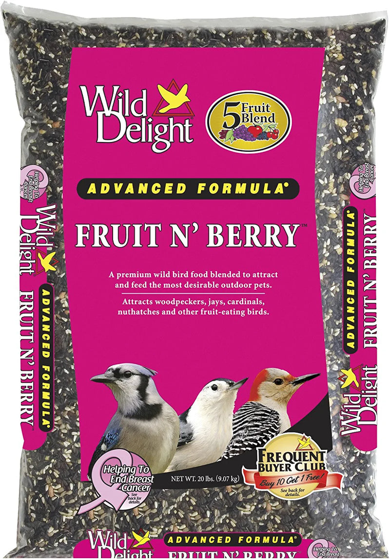 Wild Delight Fruit N' Berry Bird Food, 5 Lb Animals & Pet Supplies > Pet Supplies > Bird Supplies > Bird Food Arett Sales - LG Advanced Formula 20 lb 