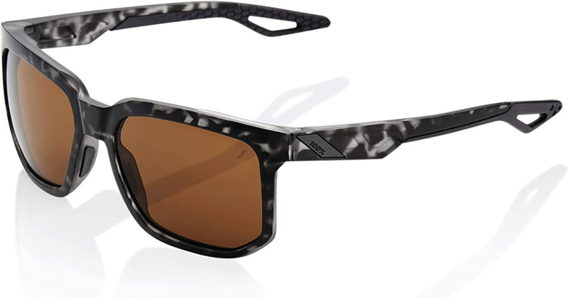 100% Centric Performance Sunglasses - Durable, Flexible and Lightweight Eyewear Sporting Goods > Outdoor Recreation > Cycling > Cycling Apparel & Accessories 100% Speed Labs, LLC Matte Black Havana - Bronze Lens  