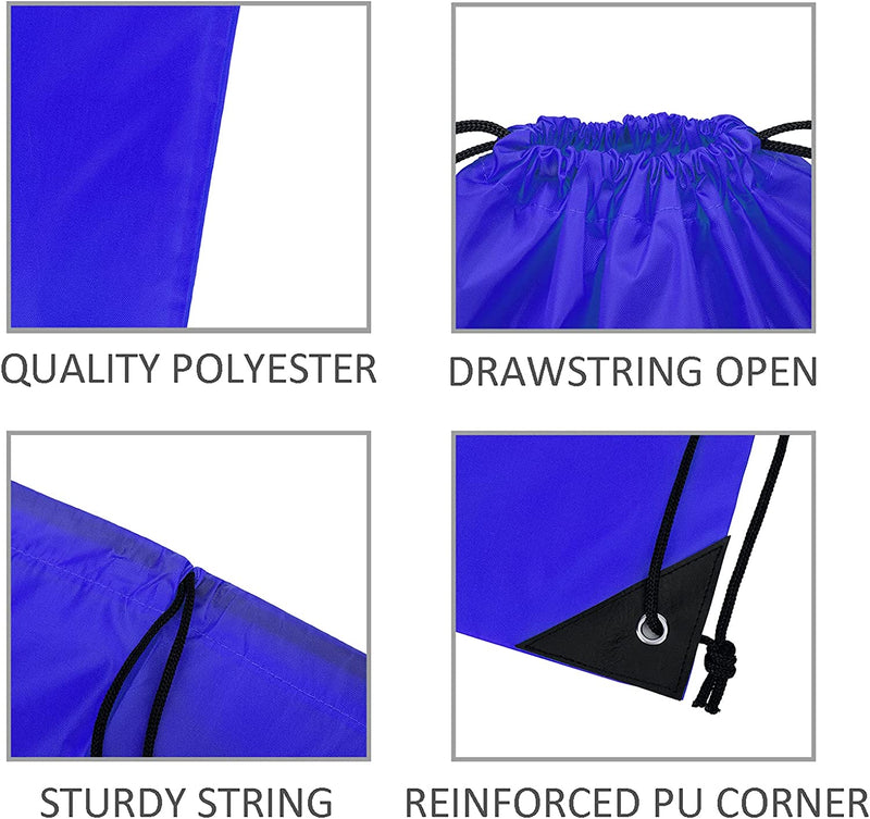 Vorspack Drawstring Backpacks Bulk 10 Pieces String Bags with Reflective Stripe Home & Garden > Household Supplies > Storage & Organization Vorspack   