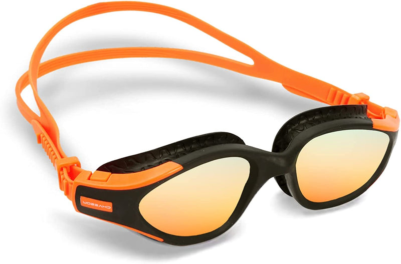Swim Goggles - UV Polarized Swimming Goggles for Men Women Adults, Wide View and Adjustable, Anti-Fog and No Leaking Sporting Goods > Outdoor Recreation > Boating & Water Sports > Swimming > Swim Goggles & Masks CHAESOW Orange  