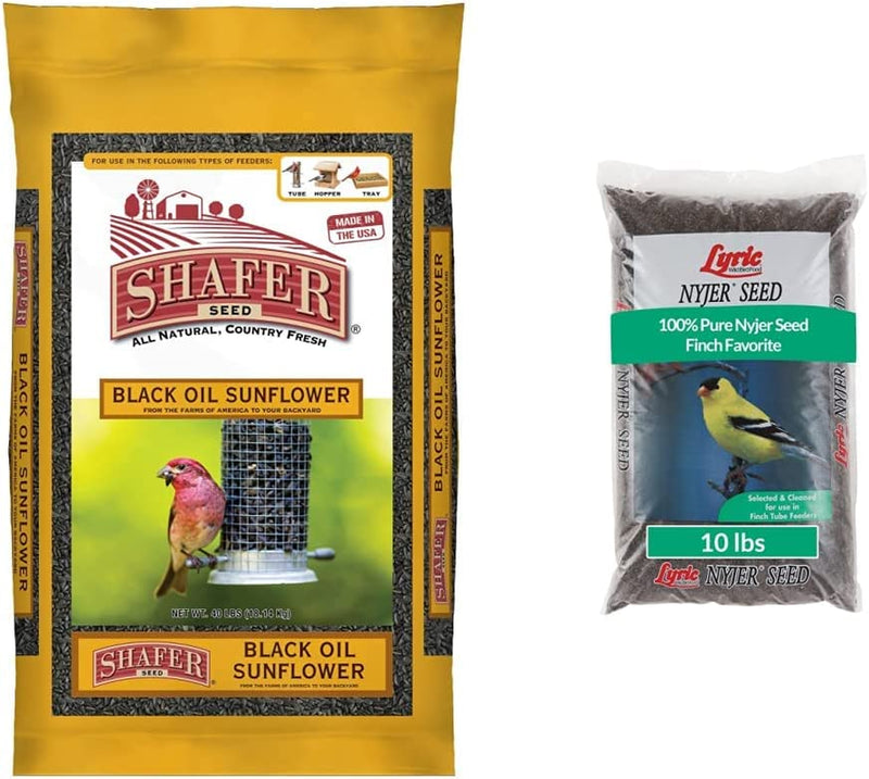 Shafer Seed 51041 40-Pound Bag, Black Oil Sunflower Wild Bird Food Animals & Pet Supplies > Pet Supplies > Bird Supplies > Bird Food Shafer Seed Seed Bag + Mix Bird Seed, 10 lb. Bag  